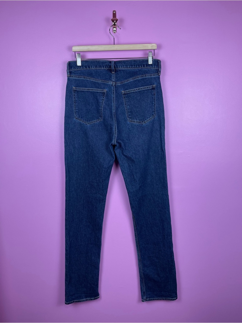 GAP High Rise '90s Slim Straight Jeans Women's 30 Tall Dark Indigo - Picture 9 of 15